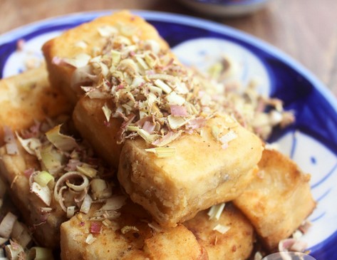 Đậu phụ chiên muối tiêu nóng giòn thơm ngon