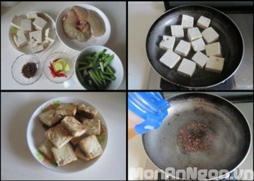 Cách làm món đậu phụ rim trứng cá 2