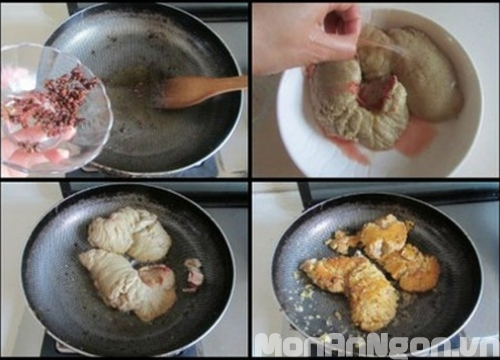 Cách làm món đậu phụ rim trứng cá 3